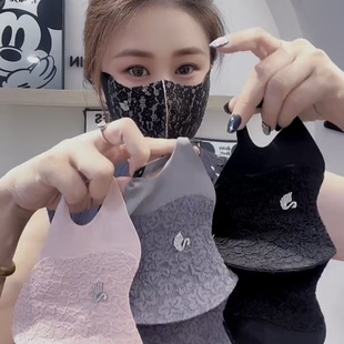 舒适透气防风 均码 秋冬新款 糖果小笛宽耳带小天鹅立体保暖口罩女款