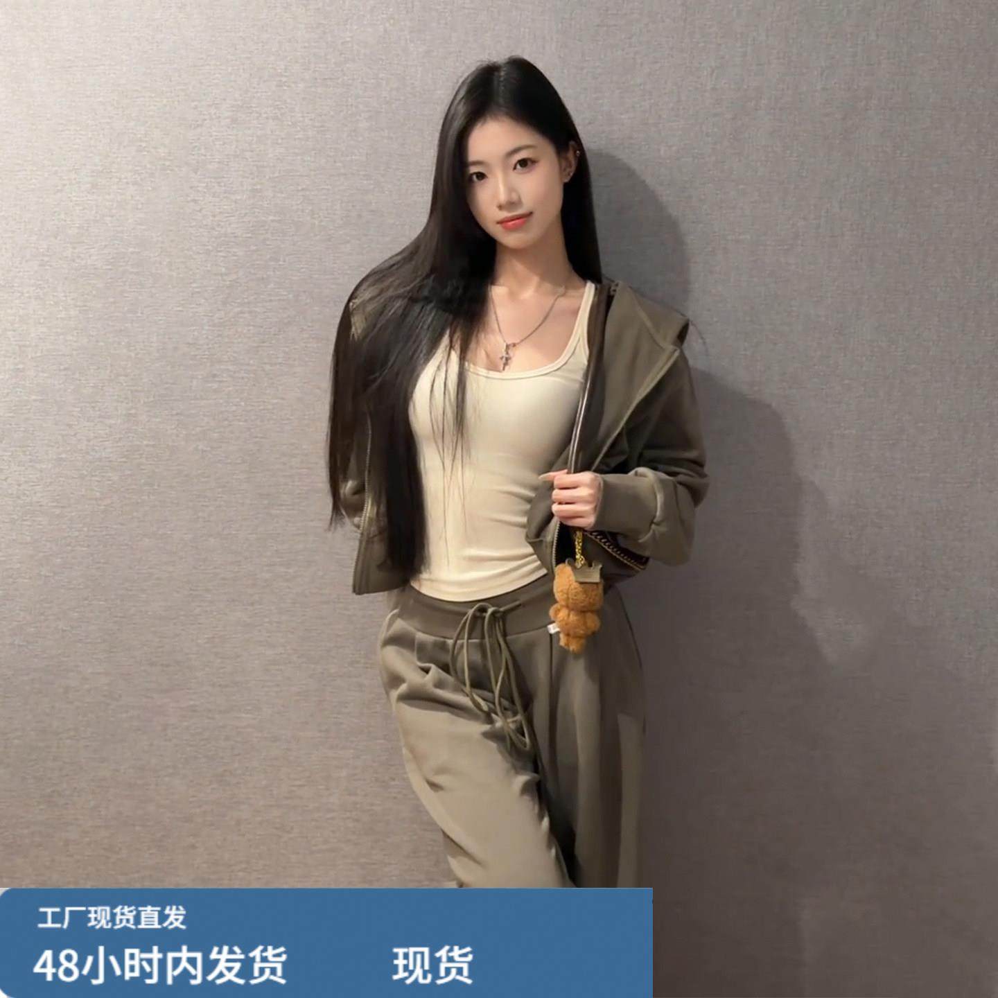 2026超火穿搭一整套韩系减龄修身显瘦运动休闲卫衣阔腿裤两件套女,运动/瑜伽/健身/球迷用品,广场舞套装,淘宝优惠券,粉丝福利购,淘宝优惠卷