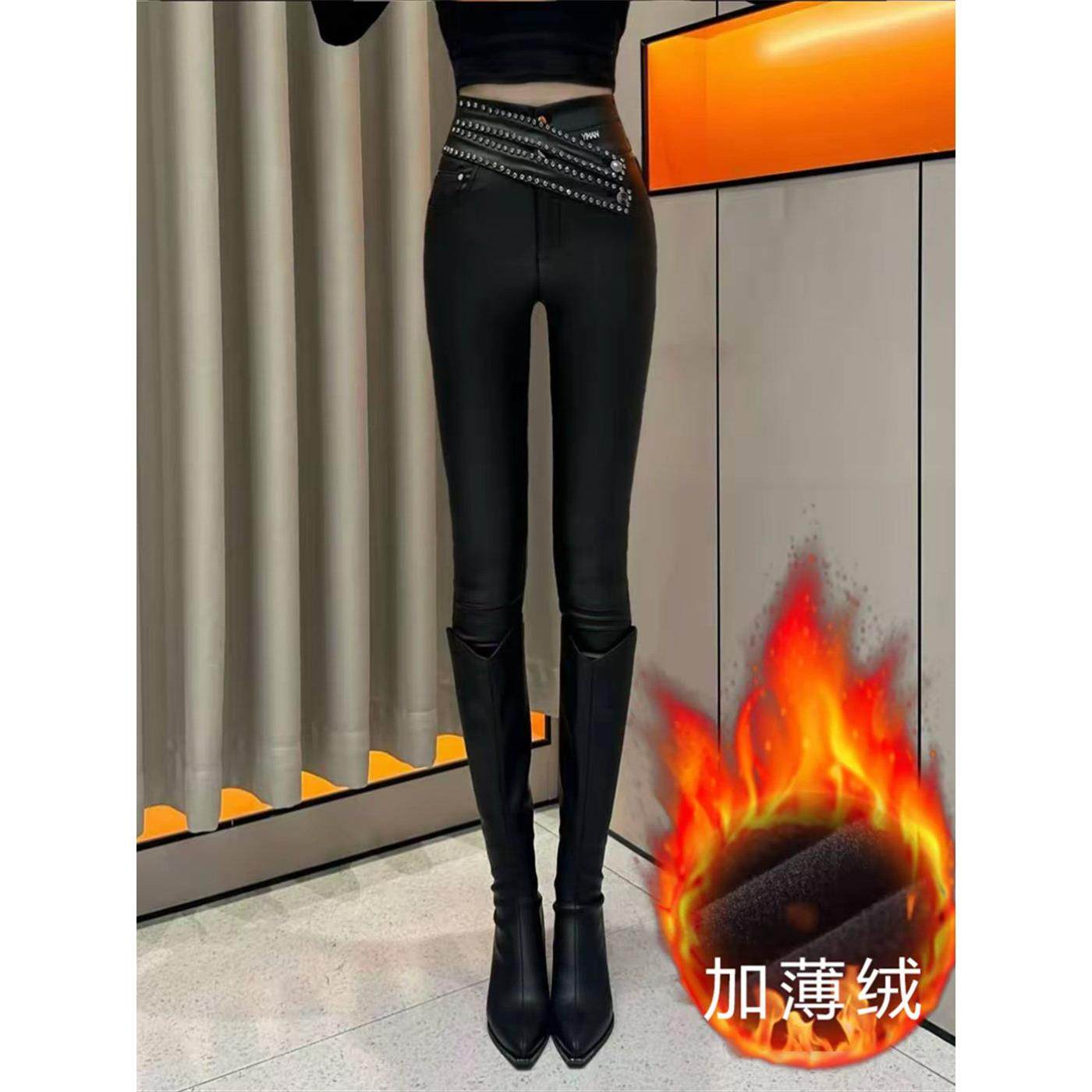 欧货设计感秋冬磨毛亮钻斜边扣皮裤时尚百搭口袋铅笔裤修身裤子潮,孕妇装/孕产妇用品/营养,套装,淘宝优惠券,粉丝福利购,淘宝优惠卷