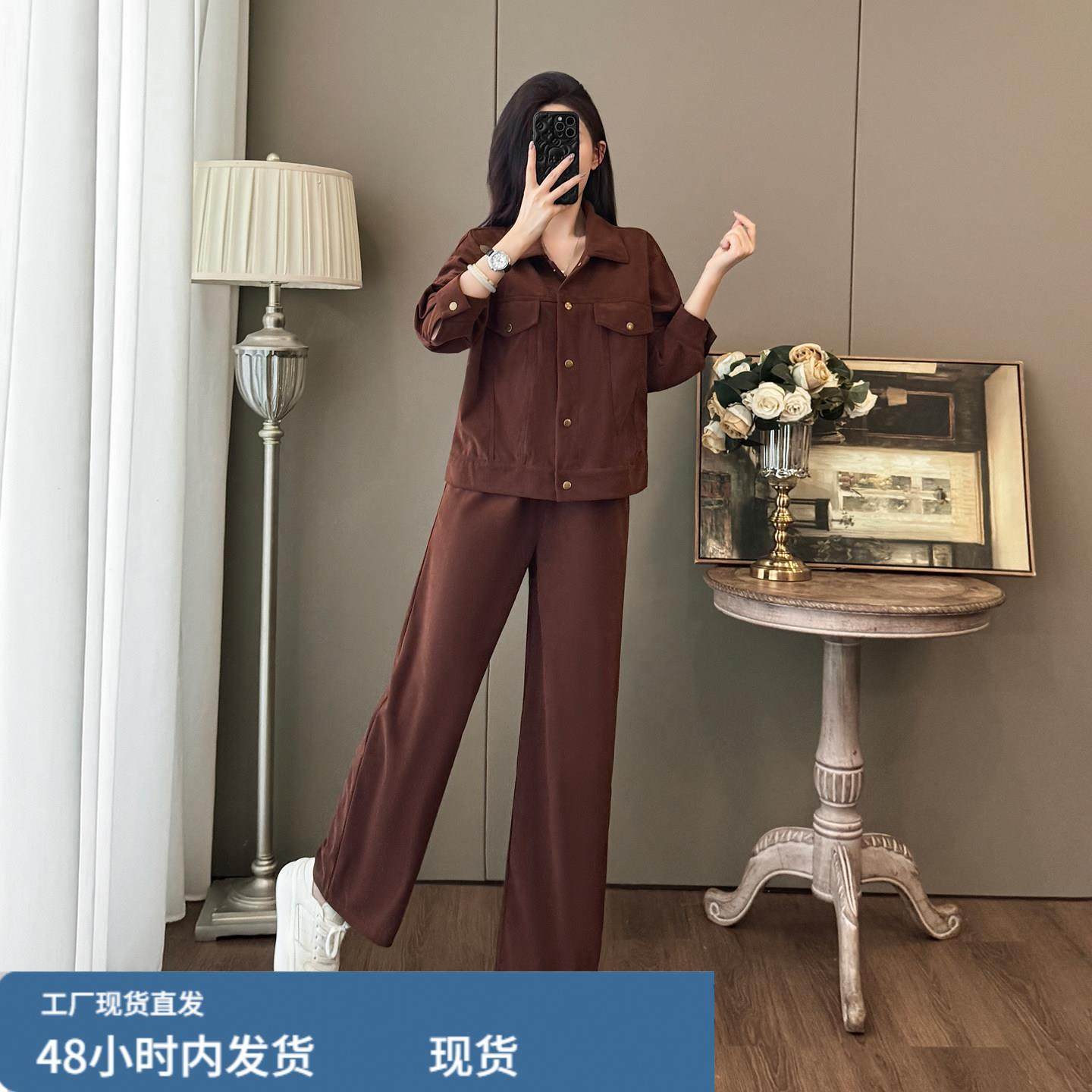 巨好看的秋装一整套韩系减龄显瘦炸街运动休闲外套阔腿裤两件套女,运动/瑜伽/健身/球迷用品,广场舞套装,淘宝优惠券,粉丝福利购,淘宝优惠卷