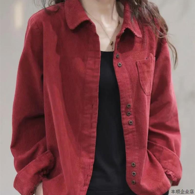 灯芯绒短外套女士春秋冬季2025年新款洋气小个子爆款夹克时尚上衣