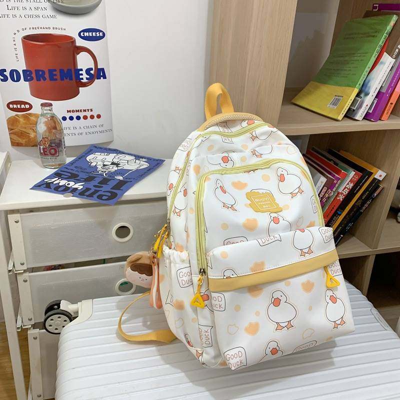 紫色日系书包新款初中学生少女可爱女生双肩背包大容量颜值高