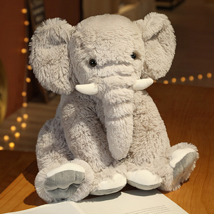 大象毛绒玩具公仔娃娃可爱抱着床上仿真小象玩偶儿童生日礼物女生