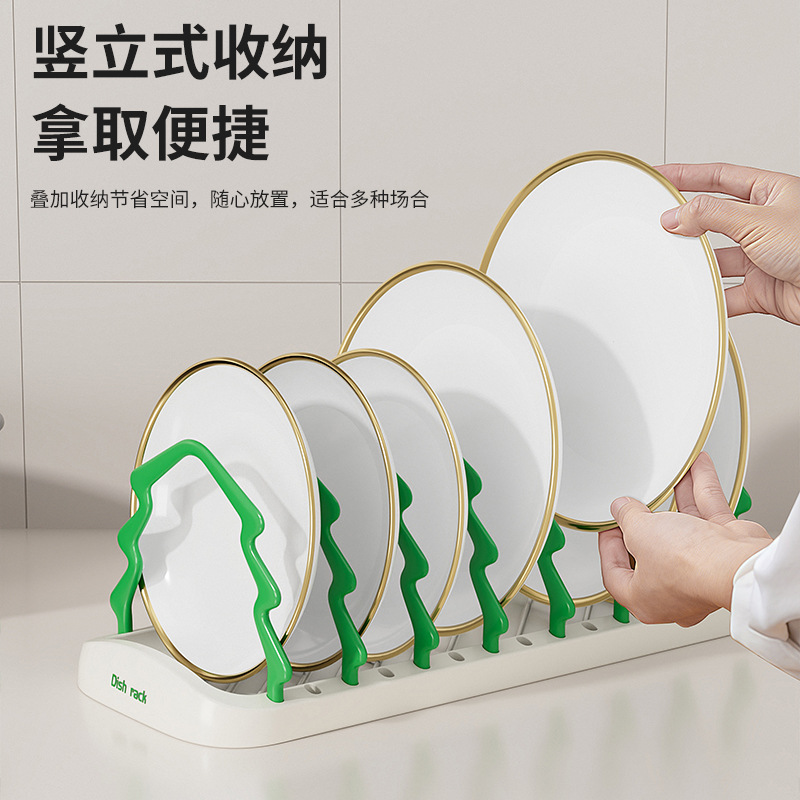 家用碗碟收纳架厨房沥水碗架创意圣诞树碗碟架易清洗碗盘架