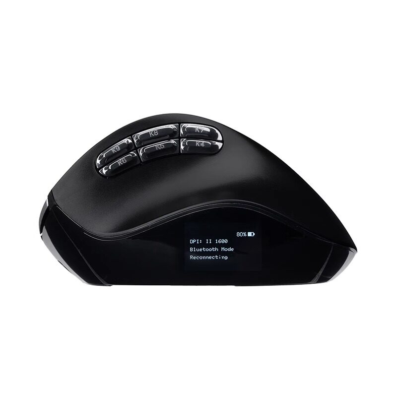 일본 SANWA LCD 화면 맞춤형 충전식 무선 블루투스 듀얼 모드 남성 및 여성 인공 유선 마우스