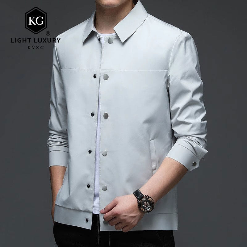 2025春季新款外套男韩版潮流轻奢工装夹克男士翻领薄款休闲上衣