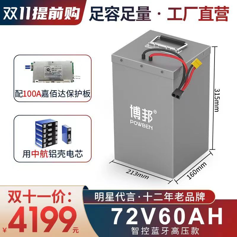 电动车锂电池72V60V48V高端锂电池大续航