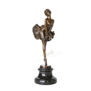 人物工艺品酒店客厅办公室家居桌面摆件 铜雕塑梦露芭蕾JD163欧式