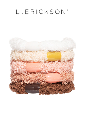 L. ERICKSON/莱丽克森  毛绒舒适发圈-5根