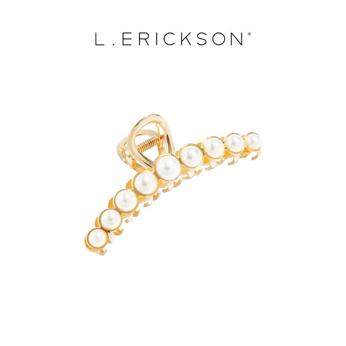 L. ERICKSON/莱丽克森珍珠装饰抓夹 时尚发夹发饰