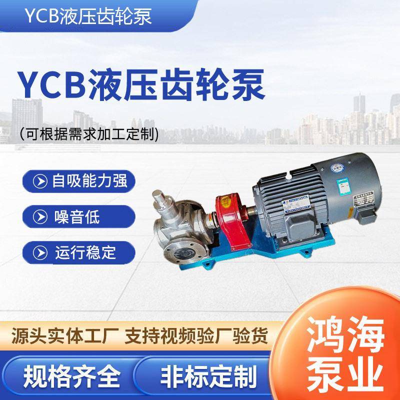 YCB液压齿轮泵YCB0.6-0.6圆弧喷射燃油泵鸿海泵业厂家电动齿轮泵