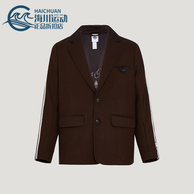 Adidas/阿迪达斯正品三叶草男士潮流休闲梭织宽松西装外套KU5616