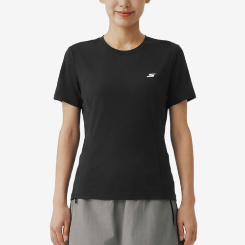 Skechers斯凯奇正品女休闲圆领短袖修身运动T恤P226W207-0018