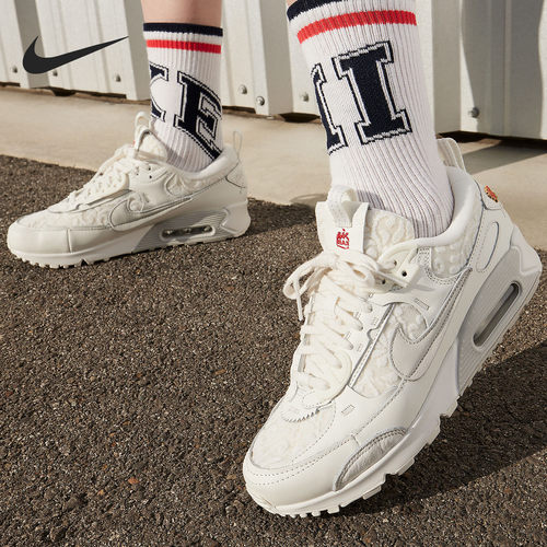 Nike/耐克正品Air Max 90女士系带气垫耐磨低帮运动鞋FZ3777-133
