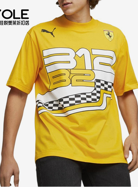 Puma/彪马正品夏季男士透气休闲运动图案训练短袖T恤535799-05