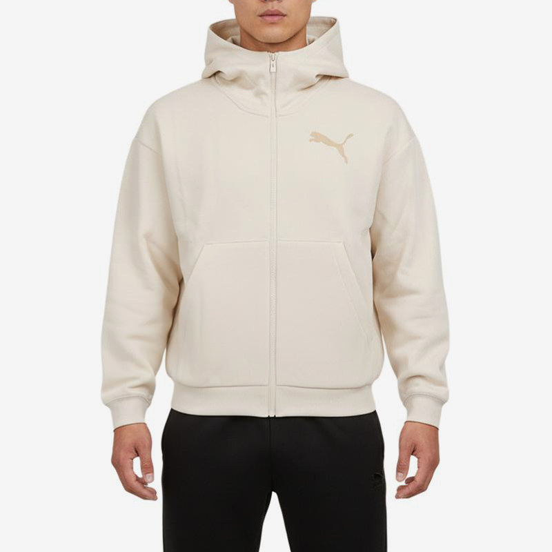 Puma/彪马正品ES针织连帽拉链卫衣新款经典运动连帽卫衣637444-87