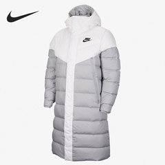 Nike/耐克正品男子连帽保暖中长款休闲运动羽绒服CU0281-100