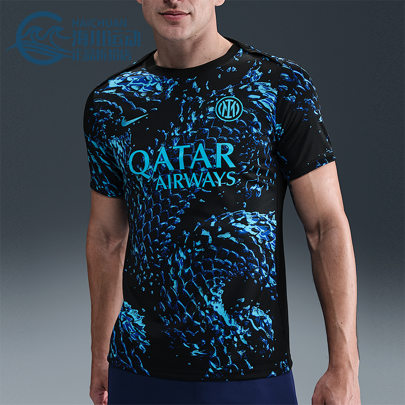 Nike/耐克正品Dri-FIT男士时尚足球透气运动经典短袖HJ7145-448