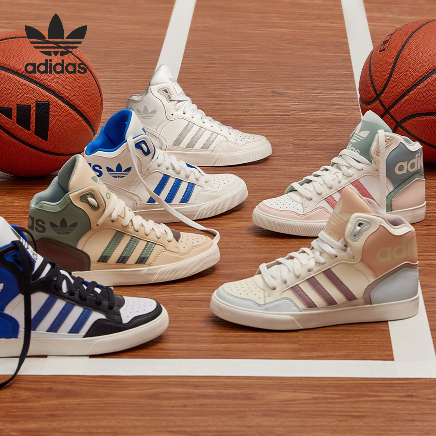 Adidas/阿迪达斯正品三叶草EXTABALL女子篮球风板鞋ID6073