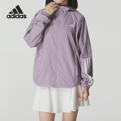 Adidas/阿迪达斯正品HYGLM WINDB女士梭织经典夹克外套JX7382