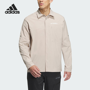 Adidas 26夏SLEEVESHIRT男子户外运动翻领夹克IL8943 阿迪达斯正品