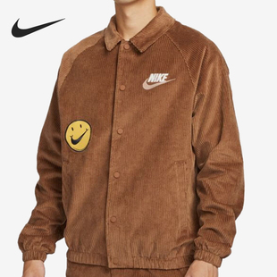 笑脸刺绣翻领宽松外套FZ5737 Nike 男士 冬季 281 耐克正品