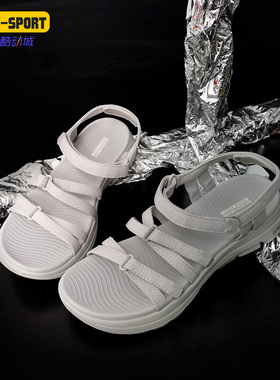 Skechers/斯凯奇正品新款女子细带魔术贴软底休闲凉鞋 140093