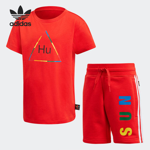 Adidas/阿迪达斯正品TBIITD Tee Set小童休闲短袖运动套装FR9067