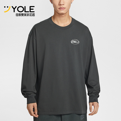 Nike/耐克正品男士印花套头简约时尚圆领长袖T恤IQ3770-070