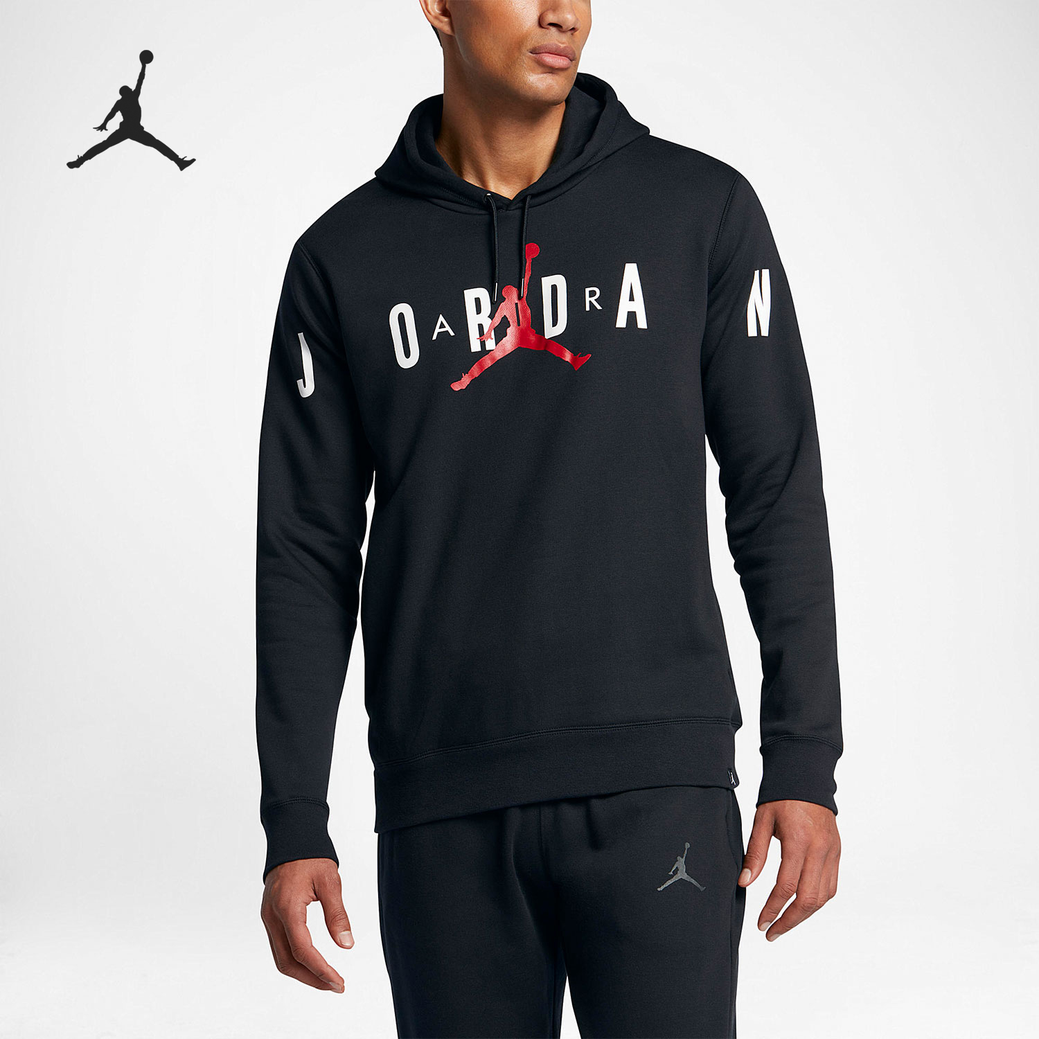 Nike/耐克正品JORDAN男士加绒休闲连帽套头卫衣834372-010