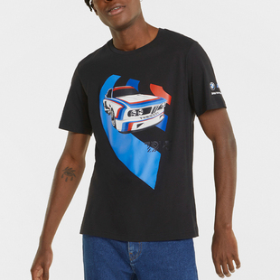 Puma/彪马正品宝马联名男士运动训练针织短袖T恤533379-01