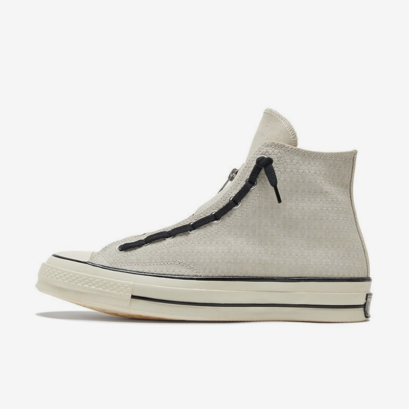 Converse匡威 正品新款男女拉链编织翻毛皮高帮运动板鞋 169439C