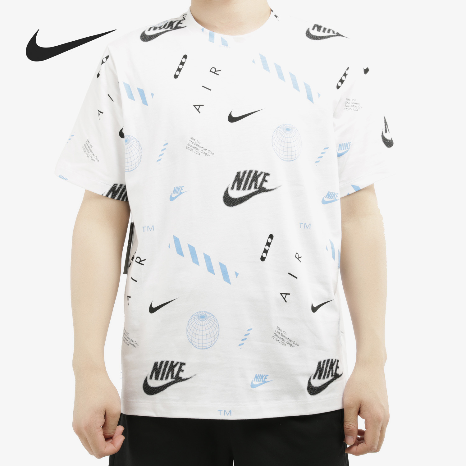 Nike/耐克正品男子休闲训练运动印花圆领宽松短袖T恤 CT6545