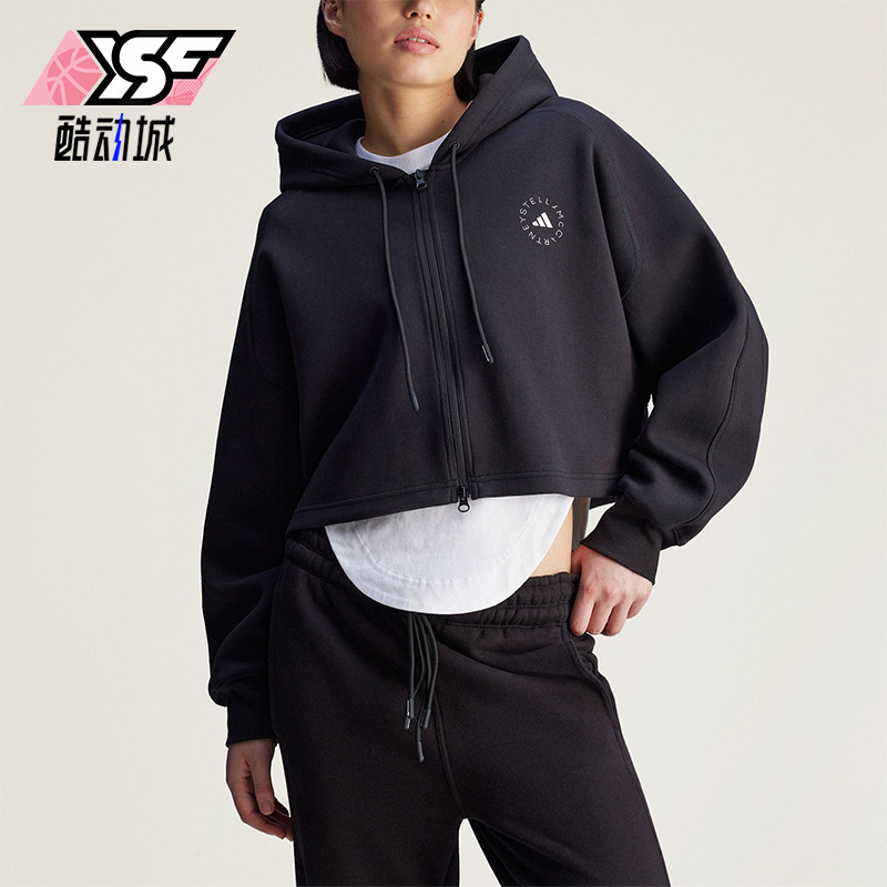 Adidas/阿迪达斯正品SMC新款女黑色宽松经典亲肤夹克外套JD8107