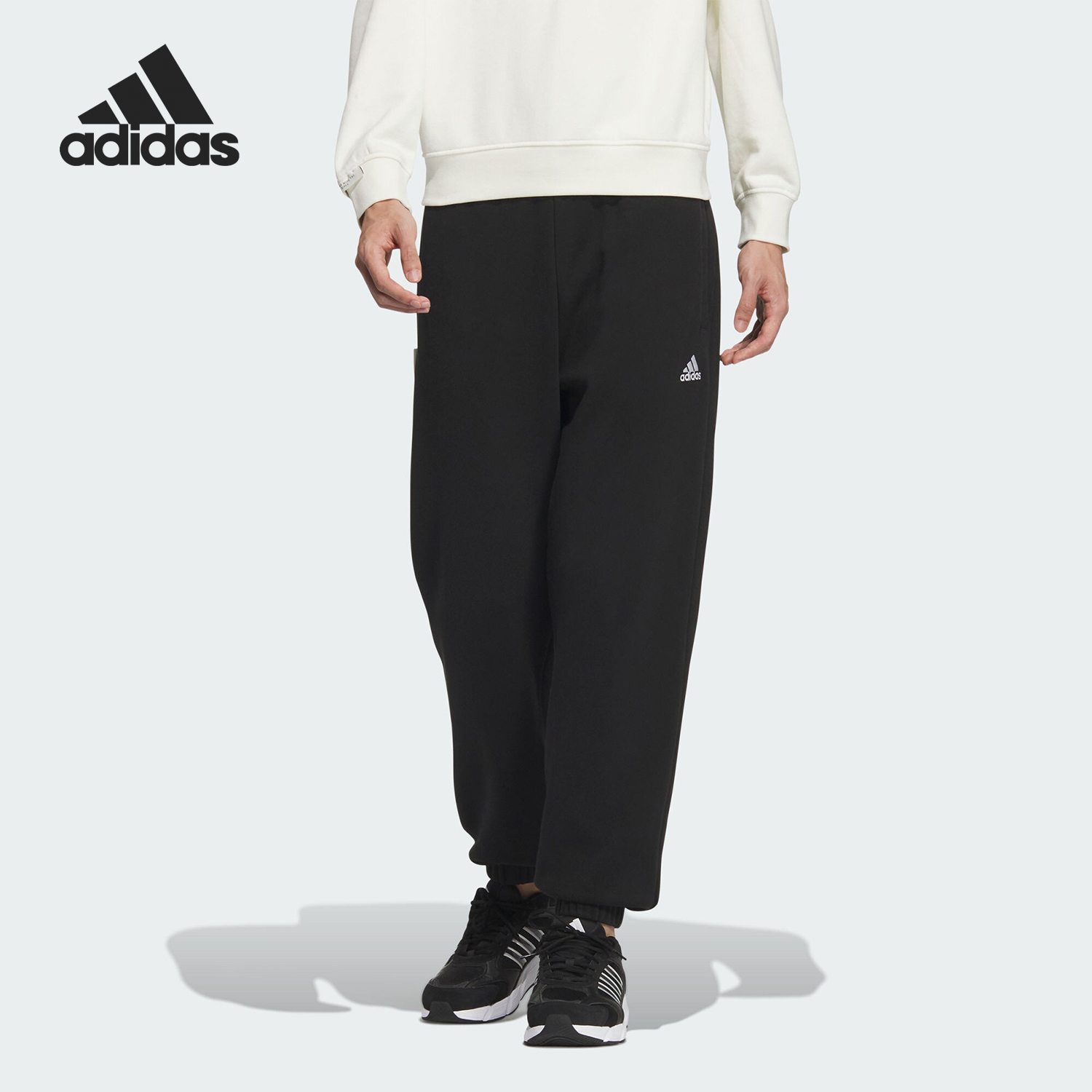 Adidas/阿迪达斯正品V LABEL FT PT男女束脚运动休闲裤JM9112