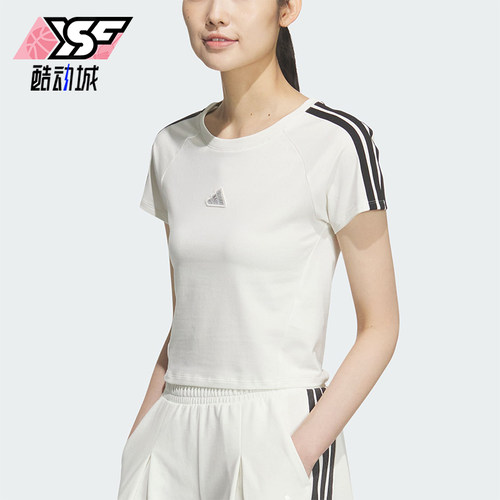 Adidas/阿迪达斯正品ANCE T-SHIRT女士运动圆领短款短袖T恤KS0276
