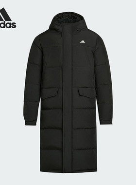 Adidas/阿迪达斯正品冬季男女保暖长款运动休闲羽绒服KF6748