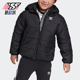 Adidas 三叶草小童休闲连帽梭织保暖运动棉服ED7735 阿迪达斯正品