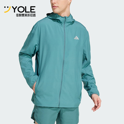 Adidas/阿迪达斯正品RUN IT JACKET男女拉链跑步连帽夹克JM5742
