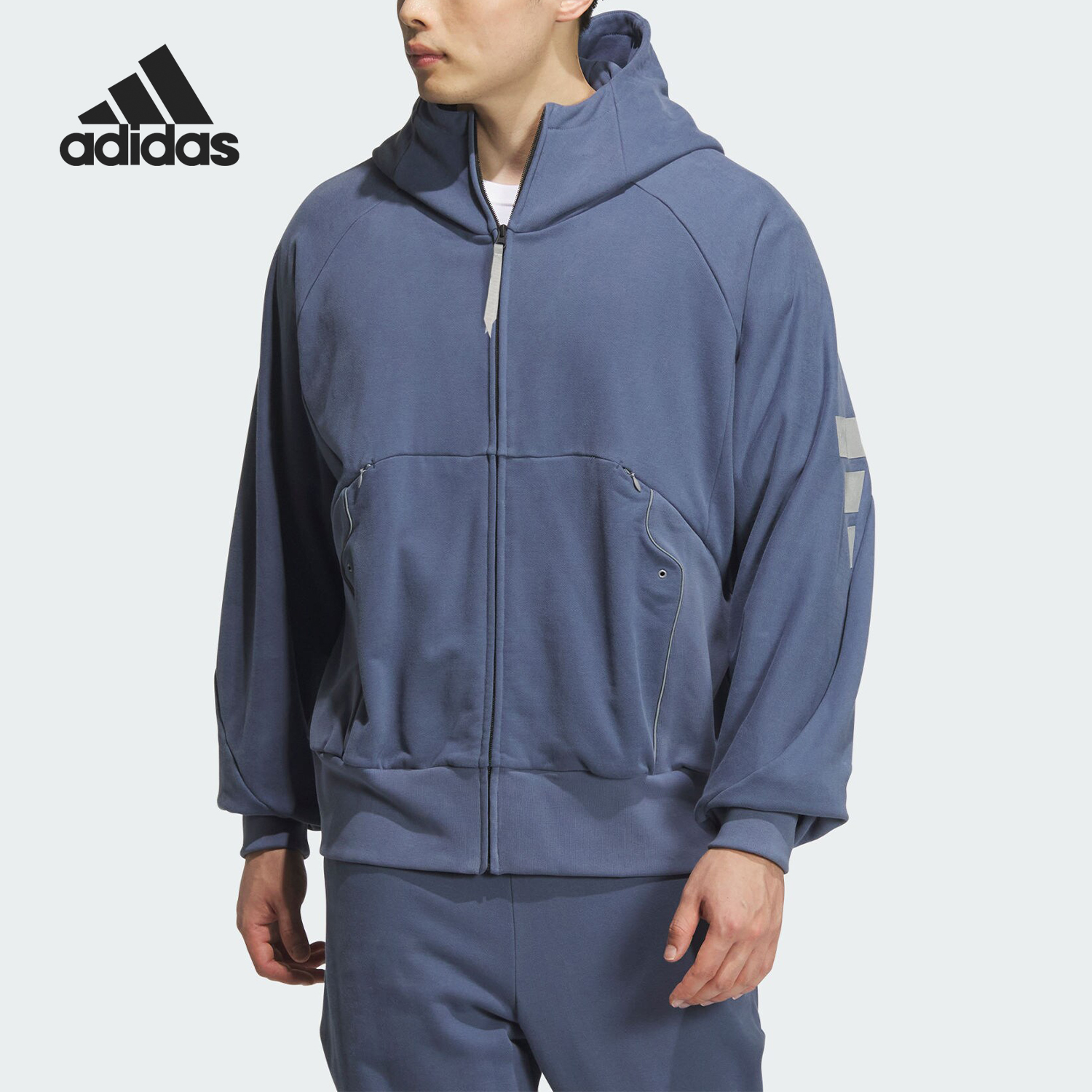 Adidas/阿迪达斯正品USTL P HOODY男士连帽夹克外套JM6153