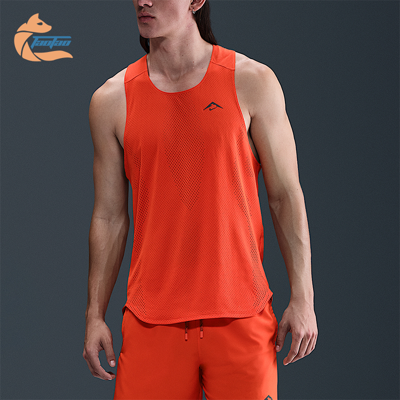 Nike/耐克正品Dri-FIT男士跑步网眼针织越野T恤背心HV2142-633