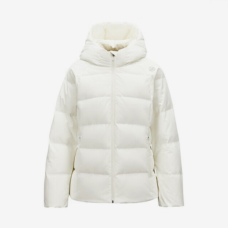 Skechers/斯凯奇正品2024新款女士防泼水保暖短款连帽羽绒服