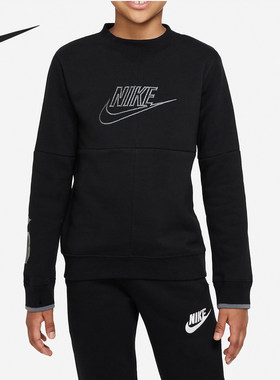 Nike/耐克正品秋冬新款大童保暖套头针织薄绒卫衣DQ8819-010