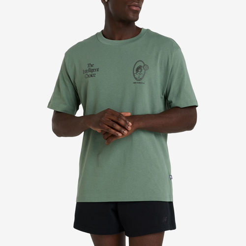 New Balance新百伦正品男柔软舒适圆领字母短袖T恤MT51975-DKJ