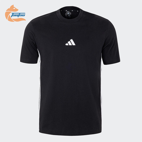 Adidas/阿迪达斯正品新款男士针织透气运动拼接短袖JY8564