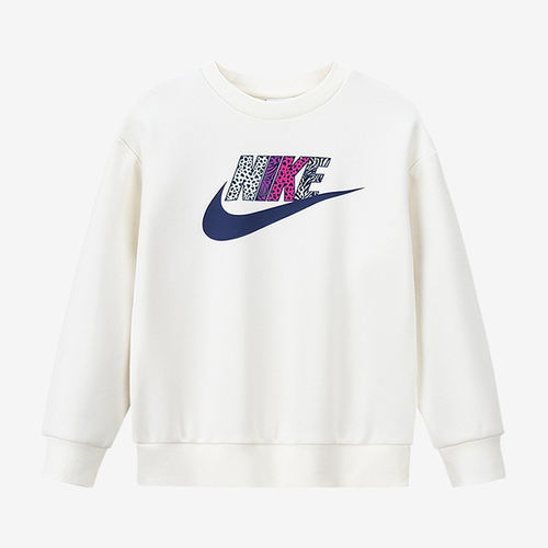 Nike耐克正品小童加绒保暖弹性针织套头圆领卫衣/绒衫NY2542-195
