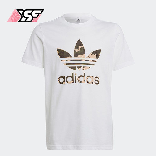 Adidas/阿迪达斯正品TEE 新款休闲透气大童运动短袖T恤IC2134
