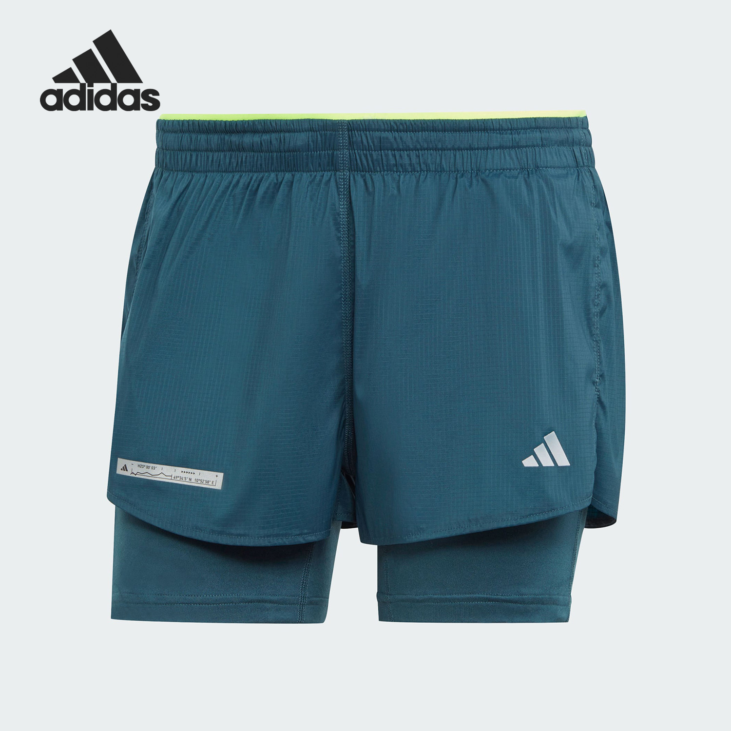 Adidas/阿迪达斯正品ULTI 2IN1女子透气跑步运动短裤HZ4481