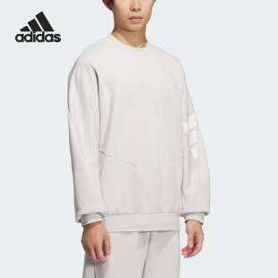 运动休闲宽松圆领套头卫衣KC0157 26夏FOS男士 Adidas 阿迪达斯正品