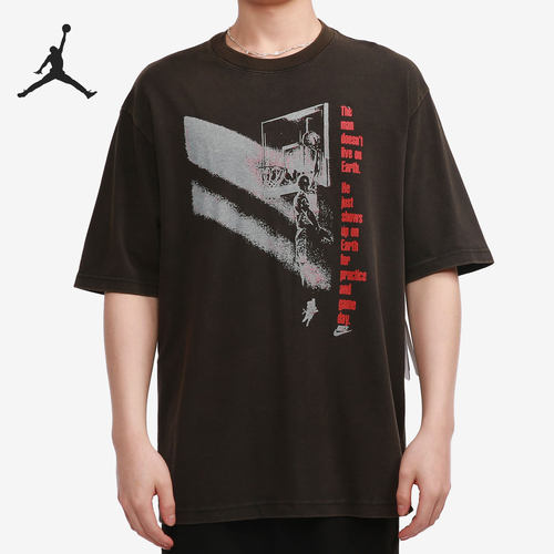 Nike/耐克正品2021年新款男子AJ印花休闲半袖透气运动T恤CV5109